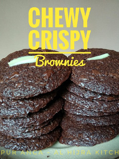 Foto resep Chewy Crispy Brownies