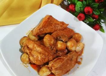 Cara Memasak Cepat Rendang Ayam Tahu dan Telur Puyuh Yummy Mantul