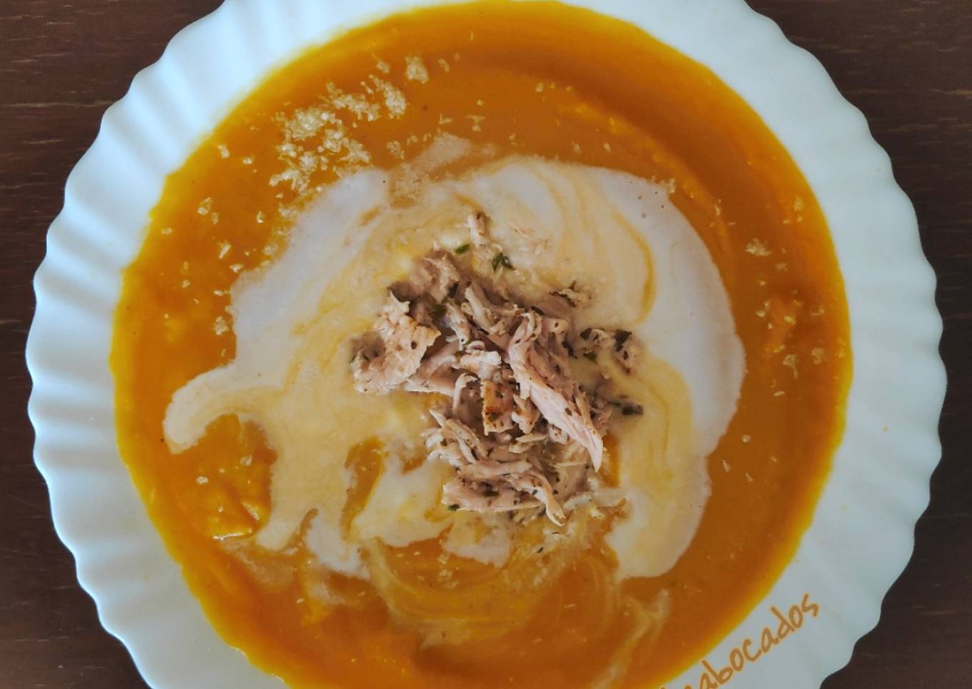 Puré de calabaza con leche de coco