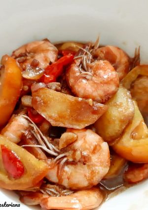 Foto resep Udang Kentang saus Lada Hitam