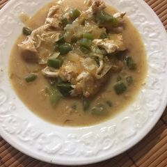 A picture of Chicken a la king.