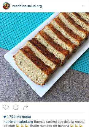 Una foto de Budín húmedo de banana fit