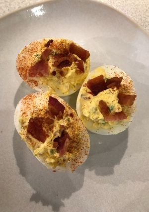 A picture of Jalapeño Popper Deviled Eggs.