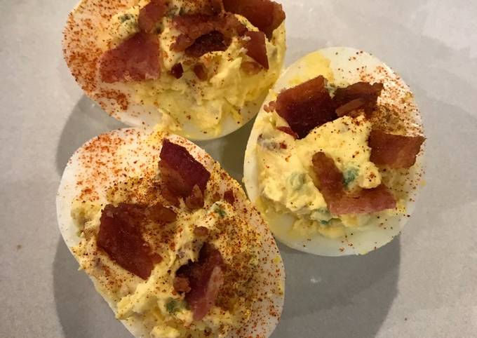 Recipe of Any-night-of-the-week Jalapeño Popper Deviled Eggs
