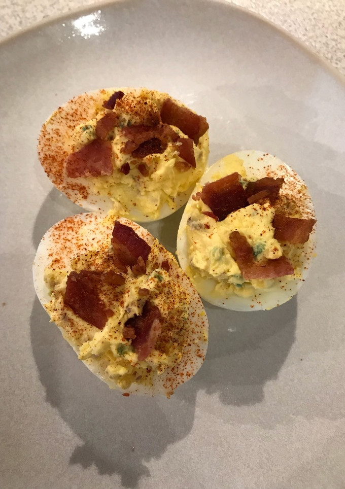 A picture of Jalapeño Popper Deviled Eggs.