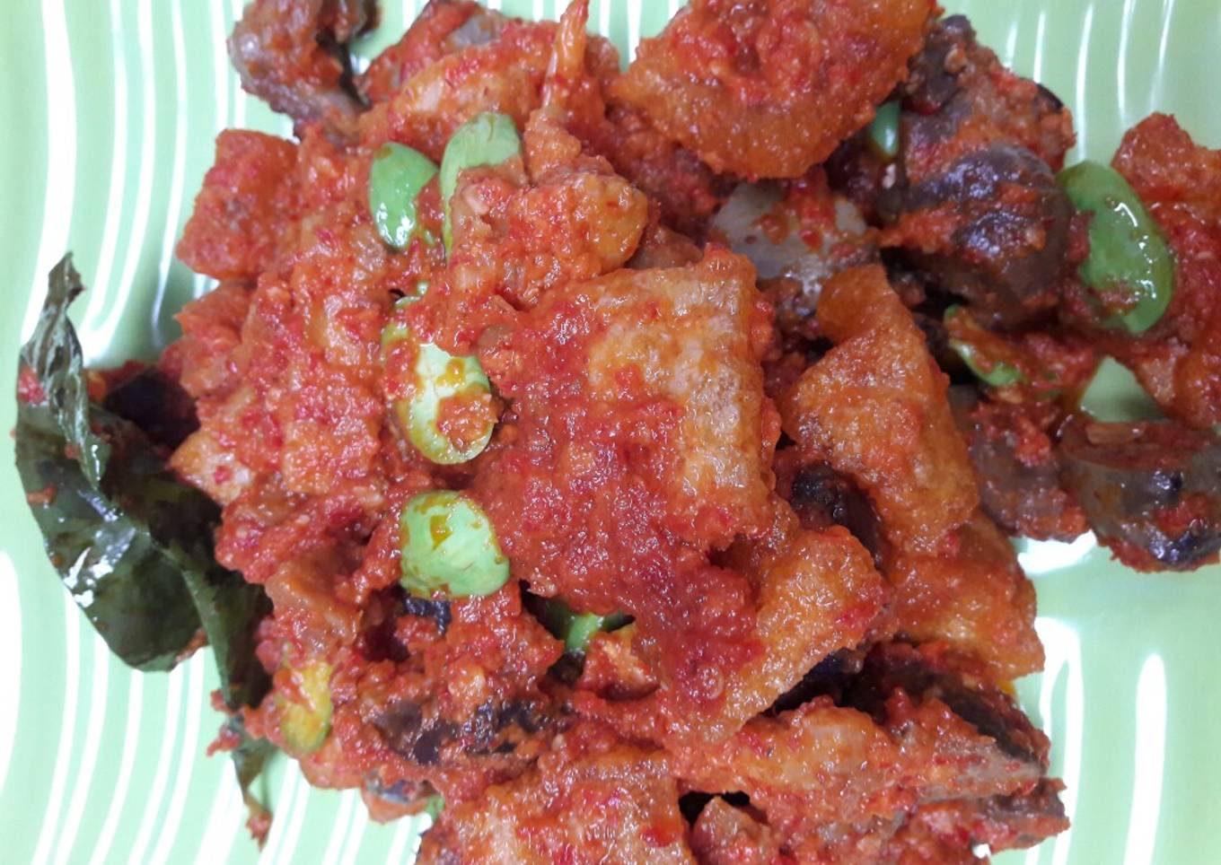 Balado Ati ayam krecek