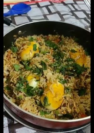 A picture of Egg Biryani.