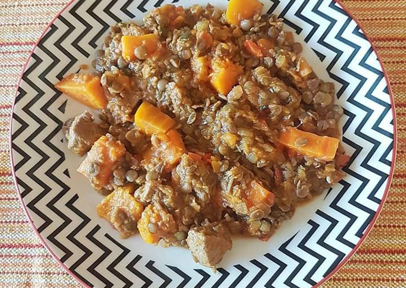 Guiso de lentejas versión saludable