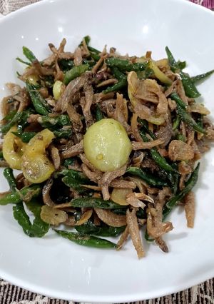 Foto resep Tumis teri jengki cabe hijau