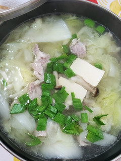 大白菜肉片豆腐湯 的食譜成品照片