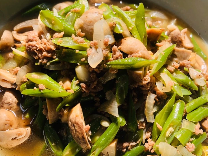 Langkah Mudah untuk Membikin Resep  Buncis tumis jamur yang Bisa Manjain Lidah, Enak Banget