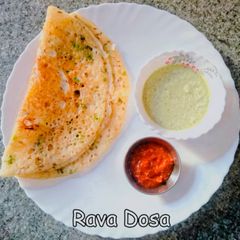 A picture of Rava Dosa/ Onion Rava Dosa.