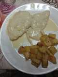 Pollo deshuesado con cebolla y leche