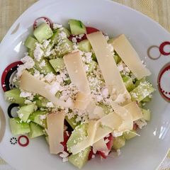 A picture of Serbian salad.