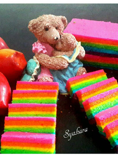 Foto resep Steamed Rainbow Cake