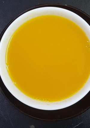 Hình của món Sữa bí đỏ long nhãn, đậu xanh.
