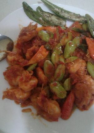 Foto resep Udang pete balado
