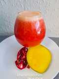 Pomegranate and mango juice