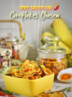 Foto resep Spicy Salted Egg Cornflakes Chasew