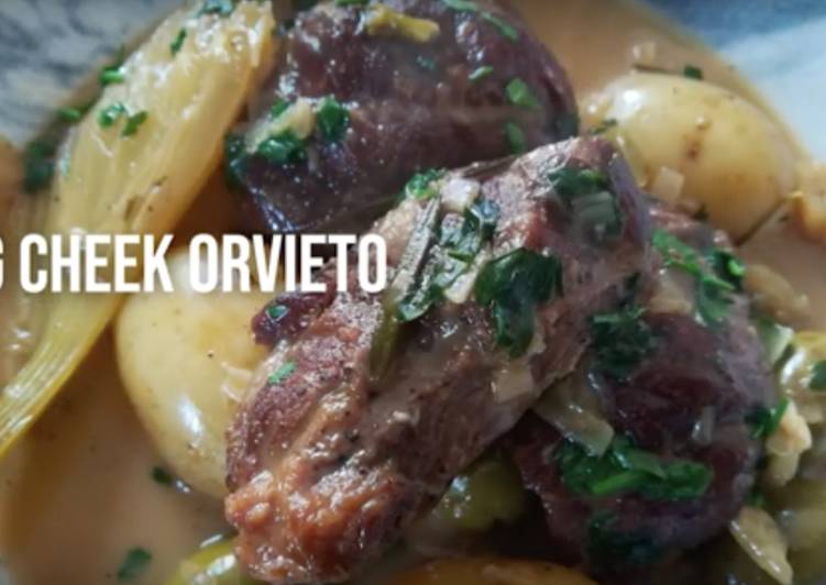 Steps to Make Super Quick Homemade Pork cheeks Orvieto