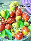 Marinated Cheese, Olives & Tomatoes