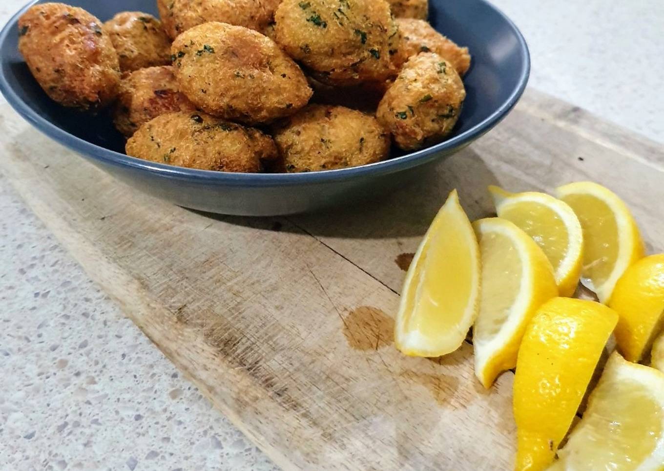 Bolinho de Bacalhau (Salted Cod Croquettes) egg&dairy free