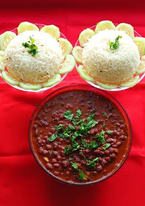 A picture of Red cowpeas and rice.