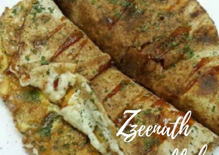 How to Make Favorite Cheesy Pita Bread Omelette