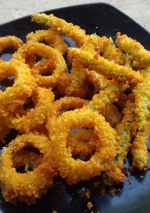 Foto resep Onion Ring and Baby Buncis krispi