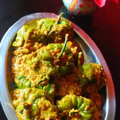 A picture of Stuffed Capsicum (Karnataka style).