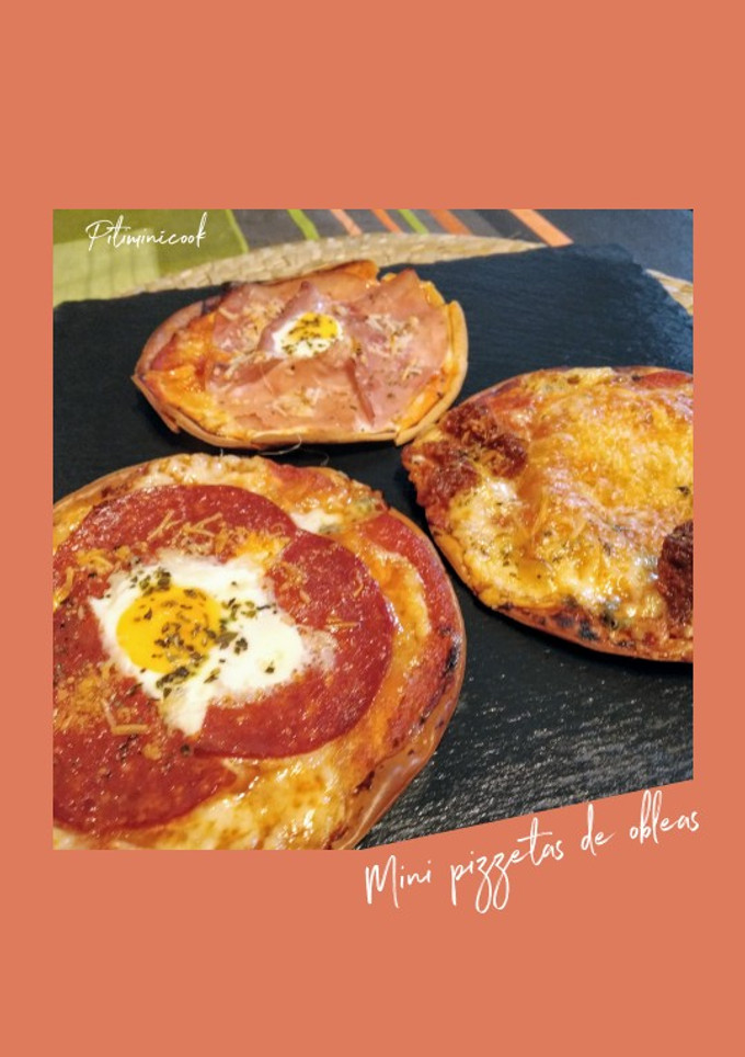 Una foto de Mini pizzetas de obleas