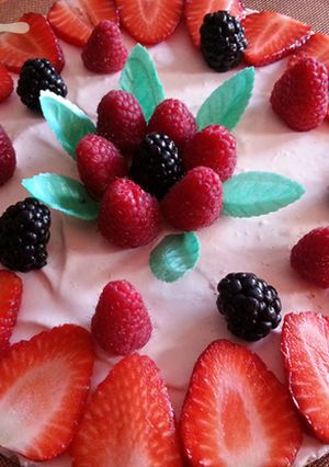 Foto di Cheesecake allo yogurt e frutti rossi