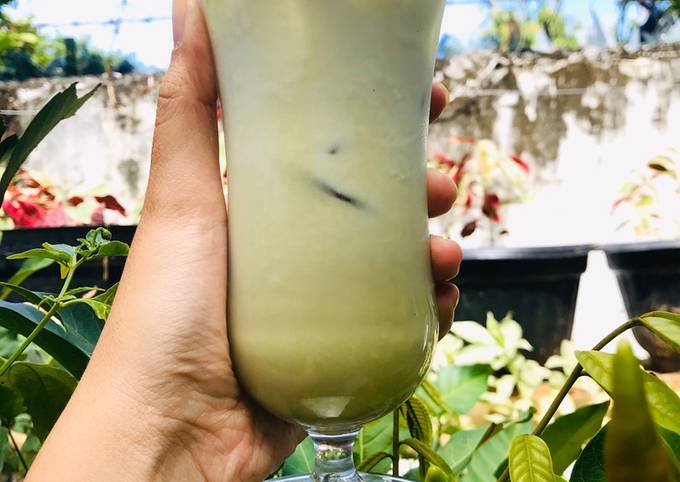Cara Gampang Membuat Es matcha susu (cukup 3 bahan) Anti Gagal
