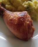 Pollo asado a la mantequilla