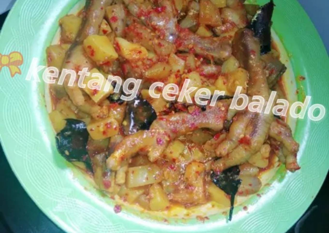 Kentang ceker balado