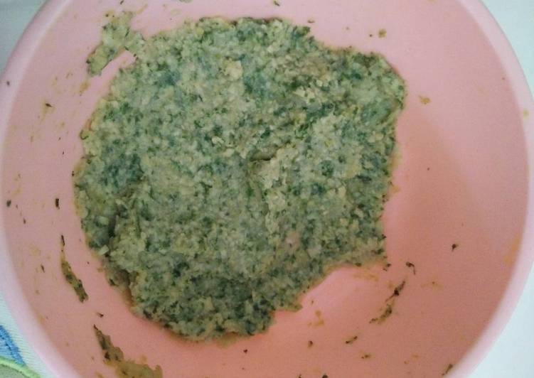 Resep MPASI Kentang + Edamame + bayam + evoo, Enak