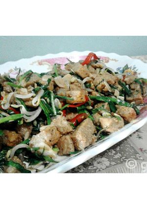 Foto resep Oncom Tumis Kucai dan Tauge