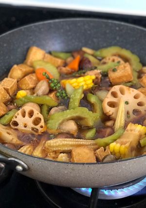 Hình của món Rau củ kho nước tương.