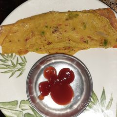 A picture of Mixed flour vegetable chilla.