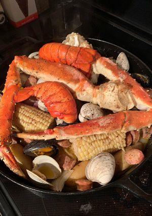 A picture of New England Seafood Bake 🦞.