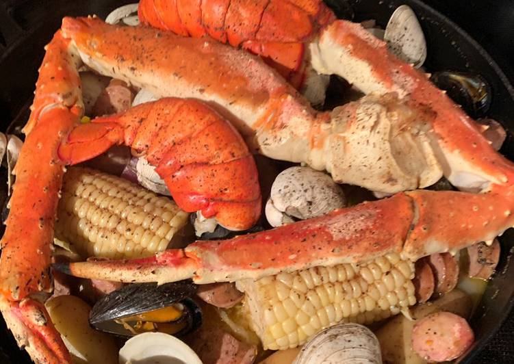 Steps to Cook Super Quick New England Seafood Bake 🦞