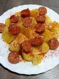 Cachelos con chorizo