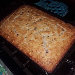 A picture of Banana walnut cranberry bread.