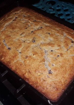 A picture of Banana walnut cranberry bread.