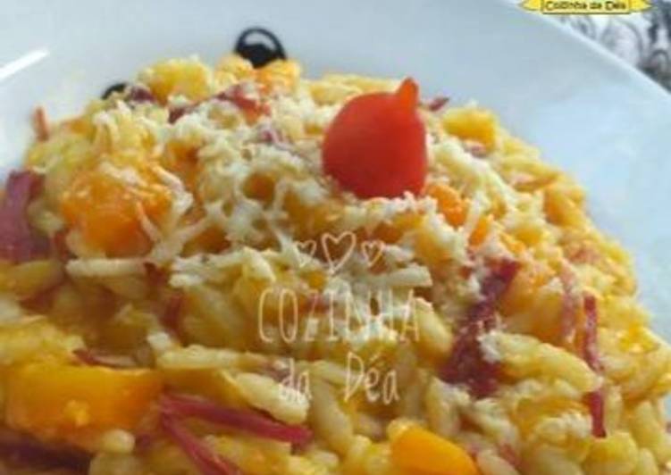Risoto de abóbora com carne seca - Tudogosreceitas
