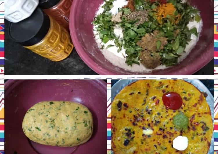 Recipe of Any-night-of-the-week Methi masala paratha