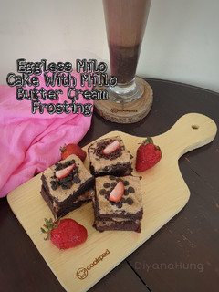 Foto resep Eggless Milo Cake With Milo ButterCream Frosting