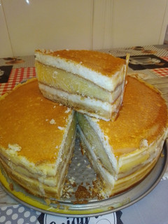 Una foto de Tarta helada de flan fácil