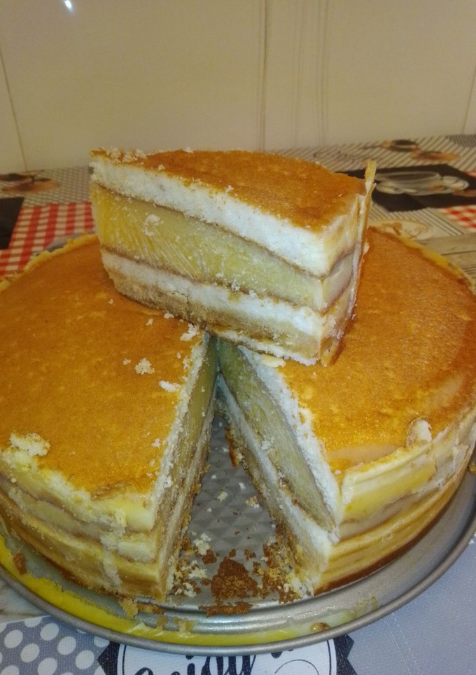 Una foto de Tarta helada de flan fácil