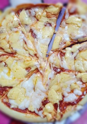 صورة لوصفة بيتزا 🍕🍕 العشر دقائق